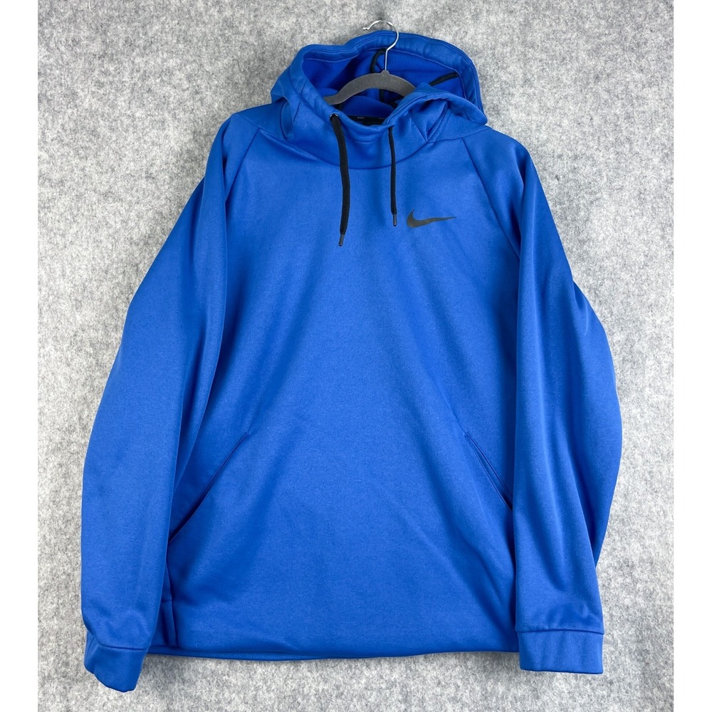Nike Men's Therma-FIT Fleece Pullover Training Hoodie Mens XL Blue 932022-480